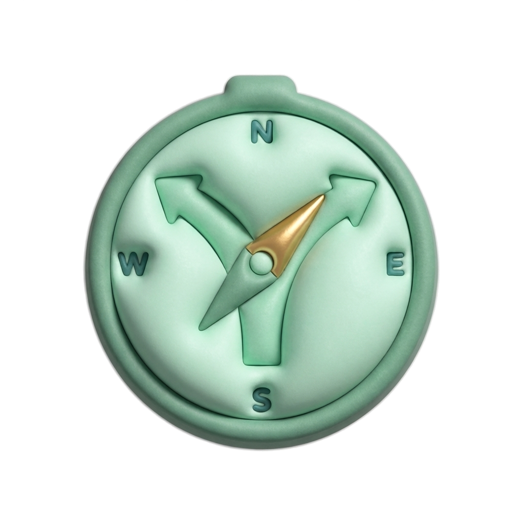 Decision compass icon