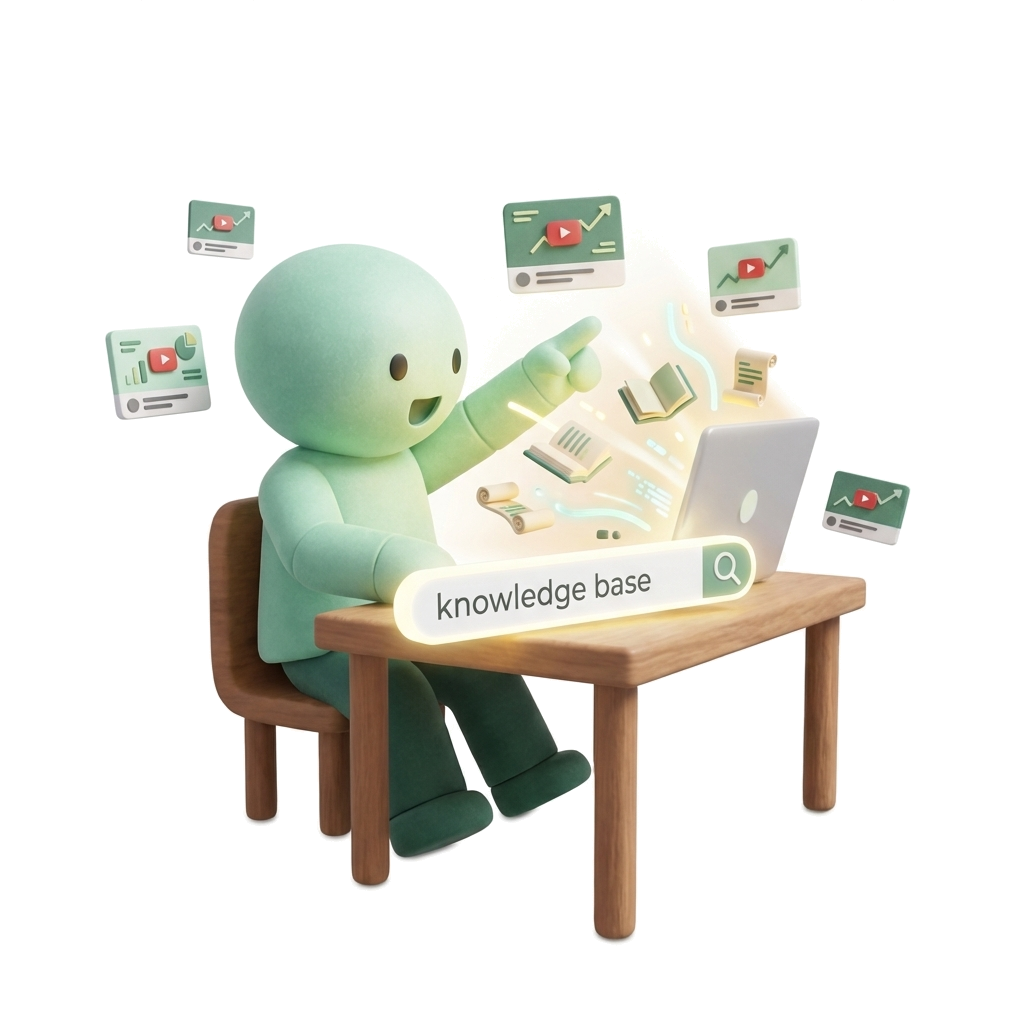 Skip mascot building a YouTube knowledge base